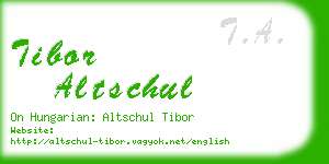 tibor altschul business card